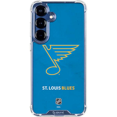 NHL St. Louis Blues Distressed Galaxy S25 Clear Case